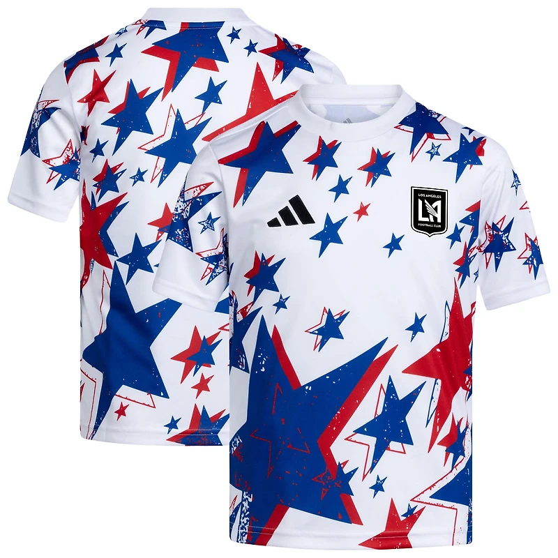 Youth adidas White LAFC 2026 Americana Pre-Match Jersey