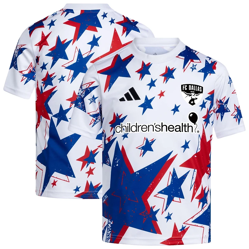 Youth adidas White FC Dallas 2026 Americana Pre-Match Jersey