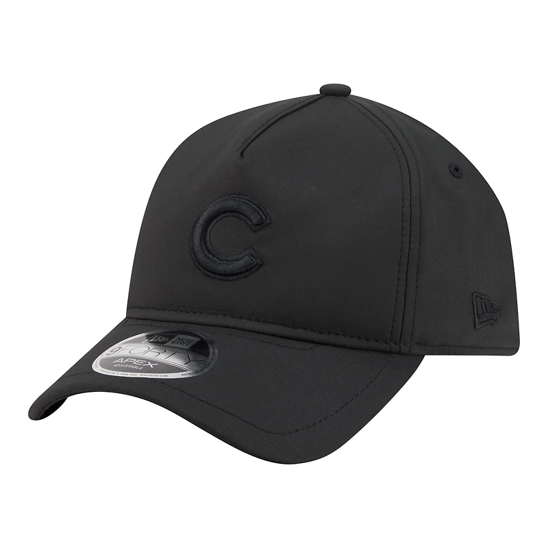 Men's New Era  Black Chicago Cubs Injection Apex 9FORTY Adjustable Hat