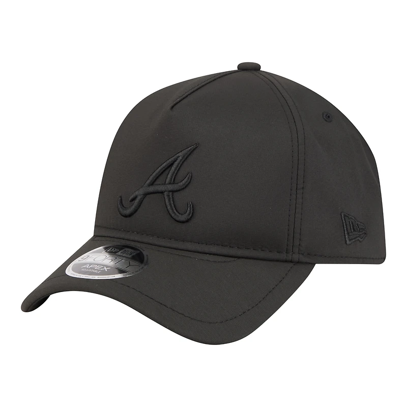 Men's New Era  Black Atlanta Braves Injection Apex 9FORTY Adjustable Hat