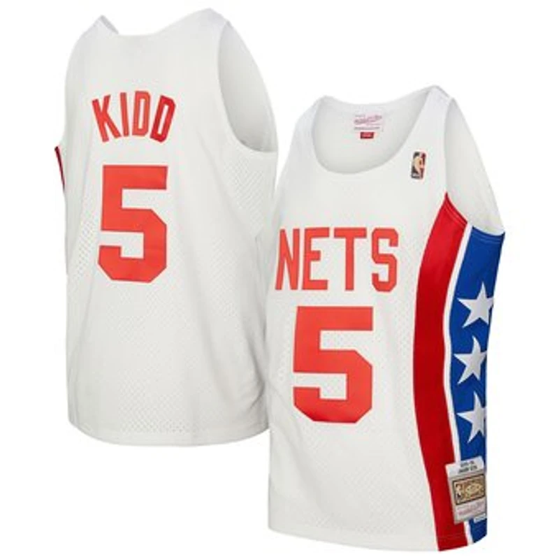 Men's Mitchell & Ness Jason Kidd White New Jersey Nets 2005/06 Hardwood Classics Swingman Jersey