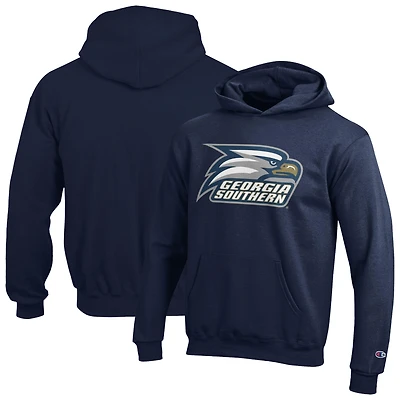 Youth Champion Navy Georgia Southern Eagles Eco Powerblend Pullover Hoodie