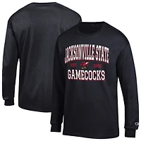 Men's Champion Black Jacksonville State Gamecocks Jersey Long Sleeve T-Shirt