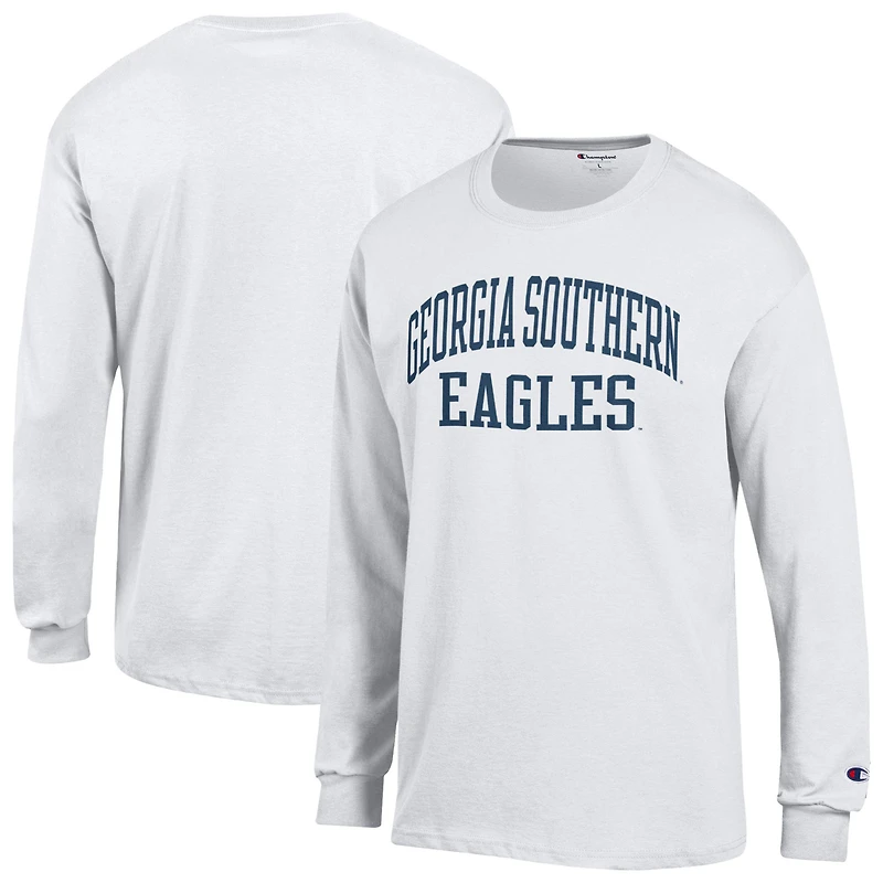Men's Champion White Georgia Southern Eagles Jersey Long Sleeve T-Shirt