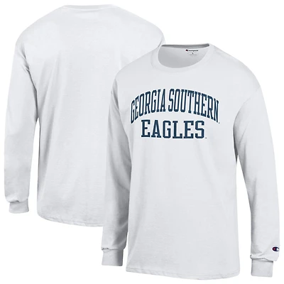 Men's Champion White Georgia Southern Eagles Jersey Long Sleeve T-Shirt