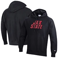 Men's Champion Black Jacksonville State Gamecocks Reverse Weave Pullover Hoodie