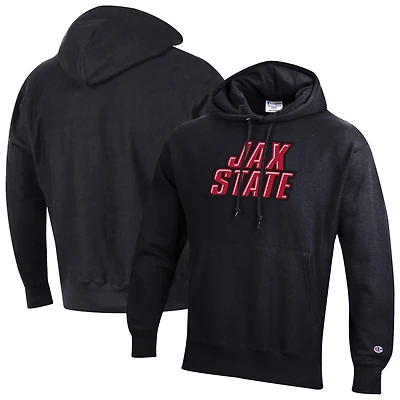 Men's Champion Black Jacksonville State Gamecocks Reverse Weave Pullover Hoodie