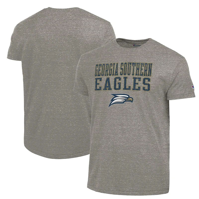 Men's Champion Gray Georgia Southern Eagles Ultimate Tri-Blend T-Shirt