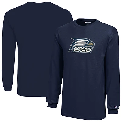 Youth Champion Navy Georgia Southern Eagles Jersey Long Sleeve T-Shirt