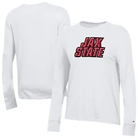 Women's Champion White Jacksonville State Gamecocks Core Long Sleeve T-Shirt