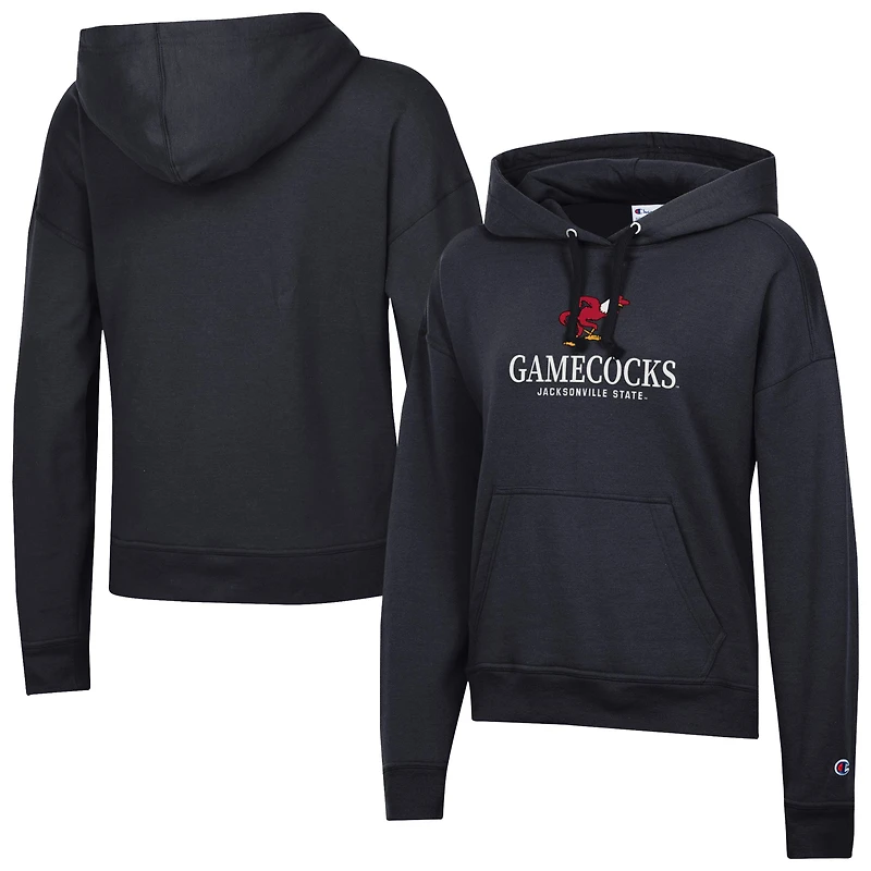 Women's Champion Black Jacksonville State Gamecocks Powerblend Fleece Pullover Hoodie