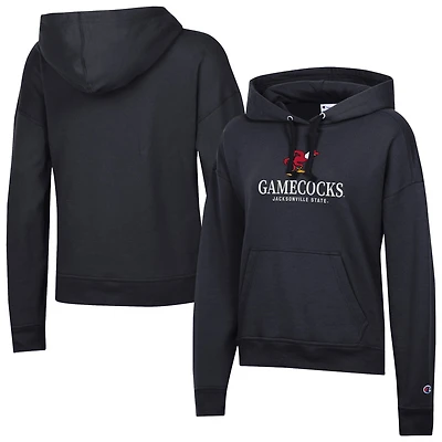 Women's Champion Black Jacksonville State Gamecocks Powerblend Fleece Pullover Hoodie