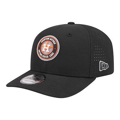 Men's New Era  Black Houston Astros Circle 9SEVENTY Adjustable Hat