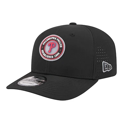 Men's New Era  Black Philadelphia Phillies Circle 9SEVENTY Adjustable Hat
