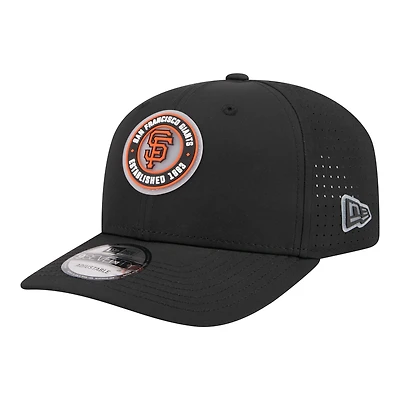 Men's New Era  Black San Francisco Giants Circle 9SEVENTY Adjustable Hat