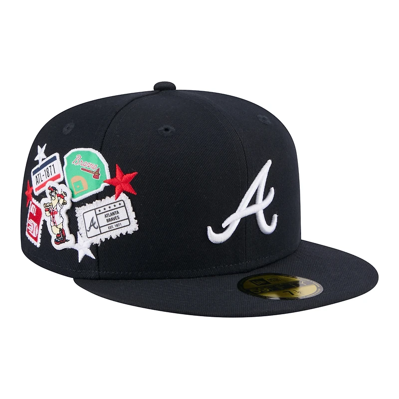 Men's New Era Navy Atlanta Braves City Patch 59FIFTY Fitted Hat