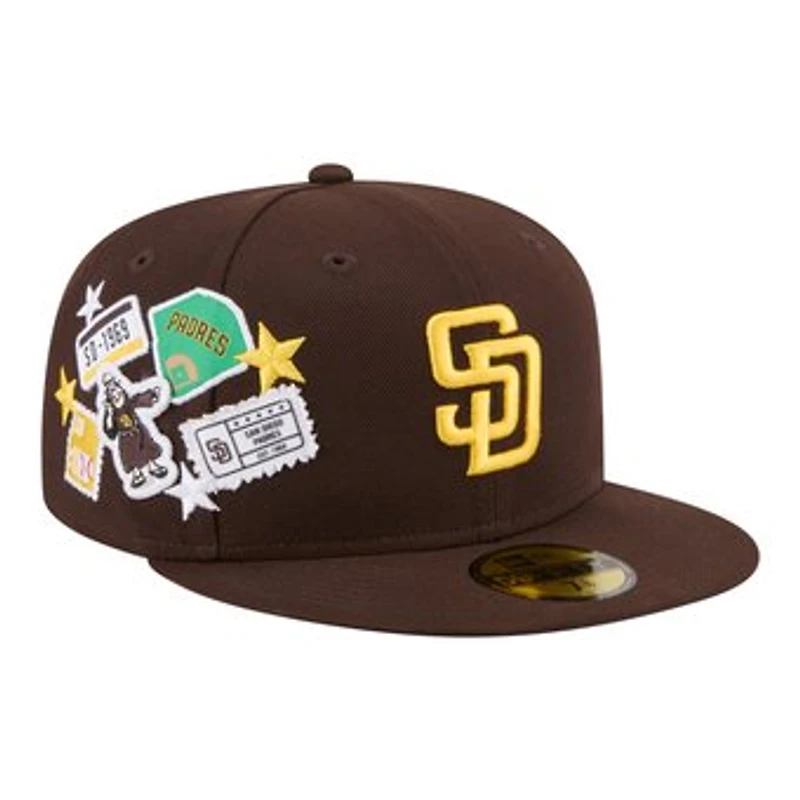 Men's New Era  Brown San Diego Padres City Patch 59FIFTY Fitted Hat