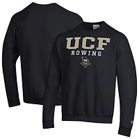 Men's Champion Black UCF Knights Stacked Logo Rowing Powerblend Sweatshirt