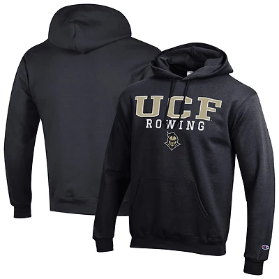 Men's Champion Black UCF Knights Stacked Logo Rowing Eco Powerblend Hoodie