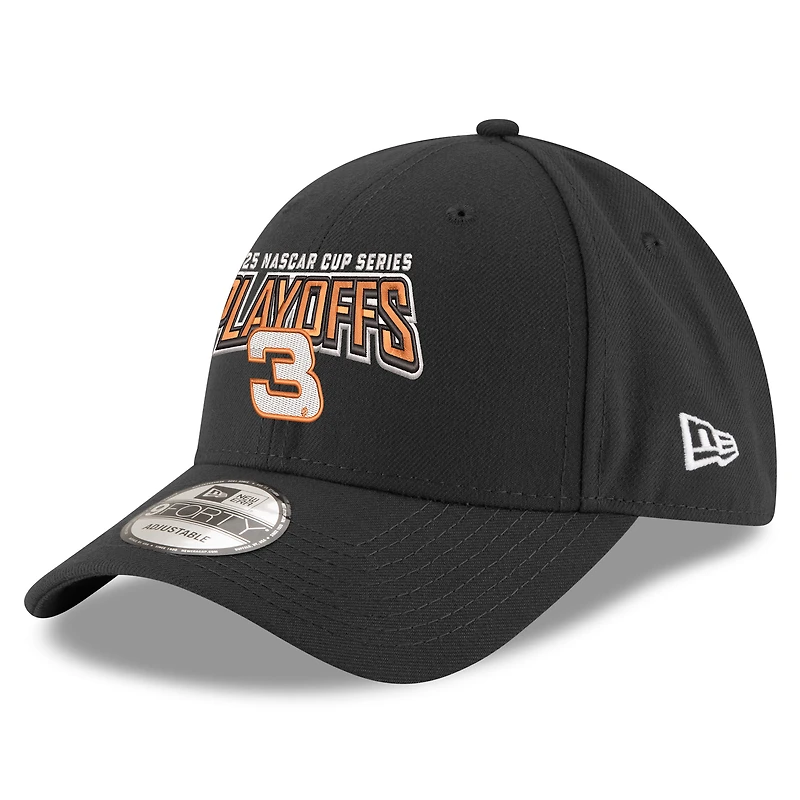 Men's New Era Black Austin Dillon 2025 NASCAR Cup Series Playoffs 9FORTY Adjustable Hat