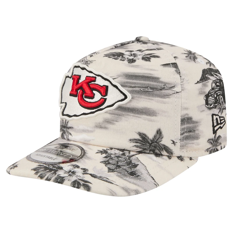 Men's New Era White Kansas City Chiefs Tropics 19TWENTY Adjustable Hat