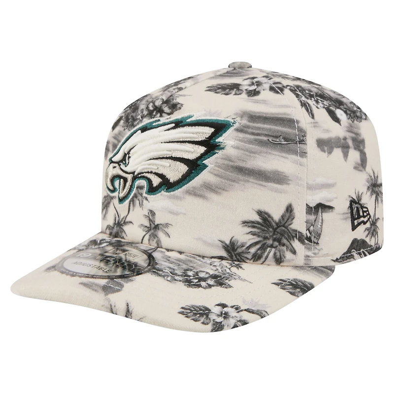 Men's New Era White Philadelphia Eagles Tropics 19TWENTY Adjustable Hat