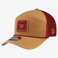 Men's New Era  Brown/Burgundy Washington Commanders Team Patch Split Panel 9SEVENTY Adjustable Trucker Hat