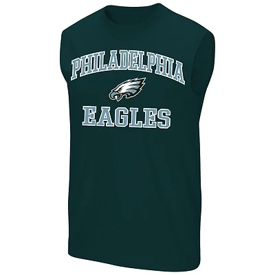 Men's Fanatics  Midnight Green Philadelphia Eagles Big & Tall Hart & Soul Muscle Tank Top