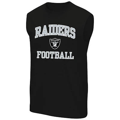 Men's Fanatics  Black Las Vegas Raiders Big & Tall Hart & Soul Muscle Tank Top