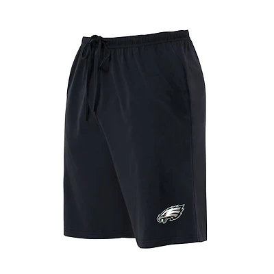 Men's Concepts Sport Black Philadelphia Eagles Big & Tall Fleece Lounge Shorts