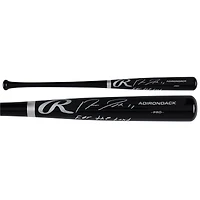 Jose Ramirez Cleveland Guardians Autographed Black Rawlings Pro Bat with "For The Land" Inscription