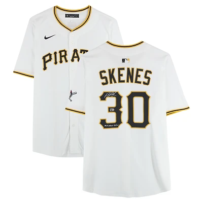Paul Skenes Pittsburgh Pirates Autographed White Nike Limited Jersey with "MLB Debut 5/11/24" Inscription