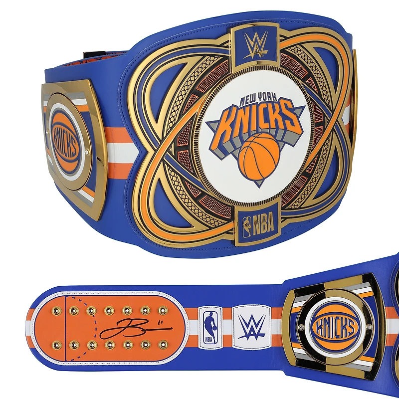 Jalen Brunson New York Knicks Autographed WWE Legacy Title Belt