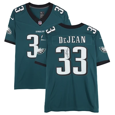 Cooper DeJean Philadelphia Eagles Autographed Midnight Green Nike Vapor F.U.S.E. Limited Jersey