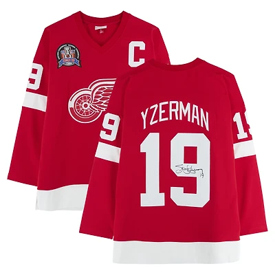 Steve Yzerman Detroit Red Wings Autographed Red Mitchell & Ness Jersey