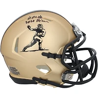 DeVonta Smith Alabama Crimson Tide Autographed Riddell Gold Heisman Speed Mini Helmet with "2020 Heisman" Inscription
