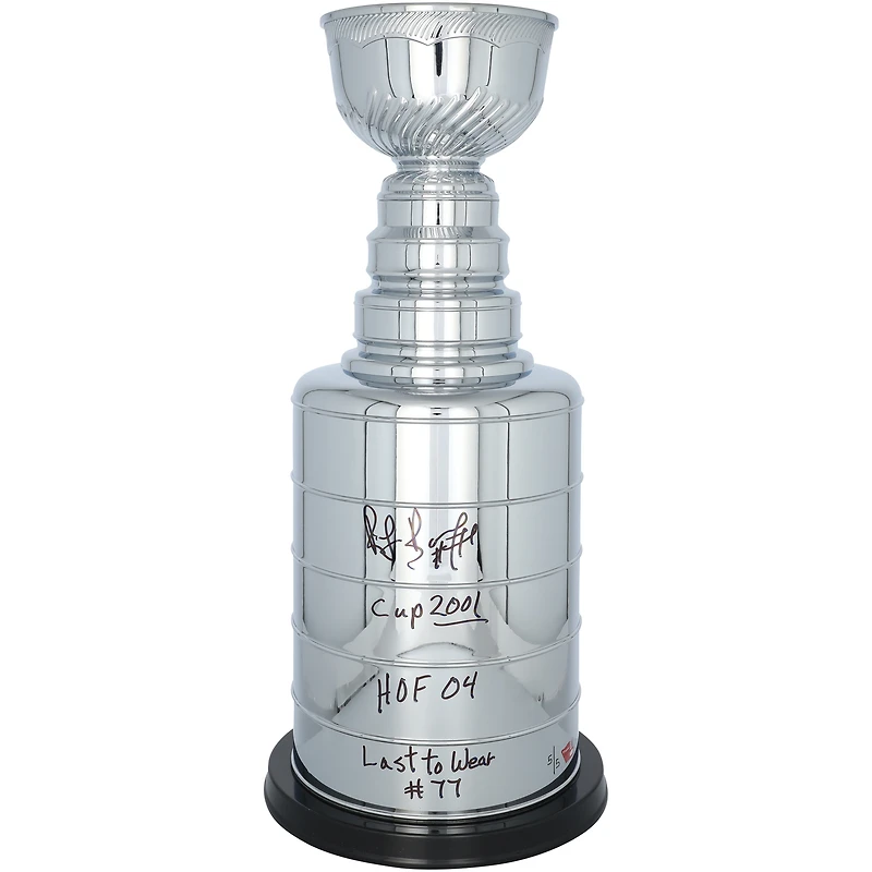 Ray Bourque Colorado Avalanche Autographed 2' Replica Stanley Cup with Multiple Inscriptions - Limited Edition #5/5