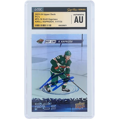 Kirill Kaprizov Minnesota Wild Autographed 2023-24 Upper Deck Series 2 PC's #PC-16 CGC Authenticated Card