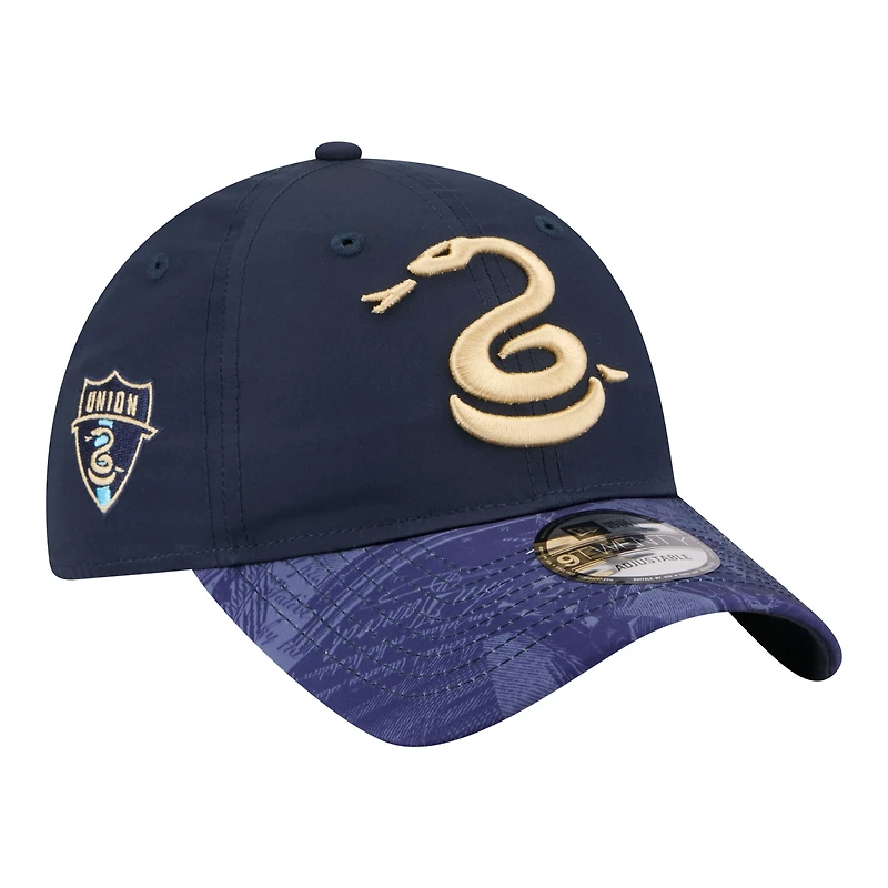 Men's New Era Navy Philadelphia Union 2026 Jersey Hook 9TWENTY Adjustable Hat