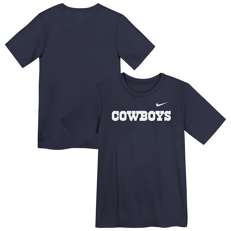 Preschool Nike  Navy Dallas Cowboys Wordmark T-Shirt