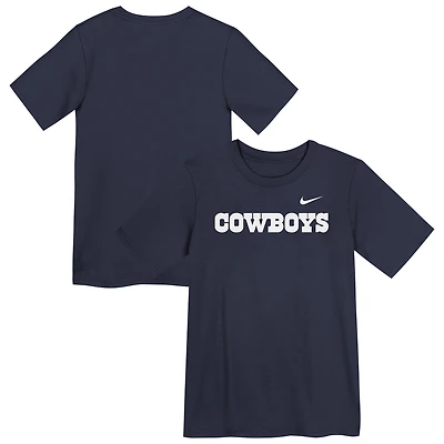 Preschool Nike  Navy Dallas Cowboys Wordmark T-Shirt