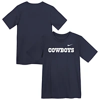 Preschool Nike  Navy Dallas Cowboys Wordmark T-Shirt