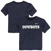 Toddler Nike  Navy Dallas Cowboys Wordmark T-Shirt