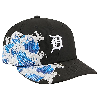 Men's New Era Black Detroit Tigers Surf 59FIFTY Fitted Hat