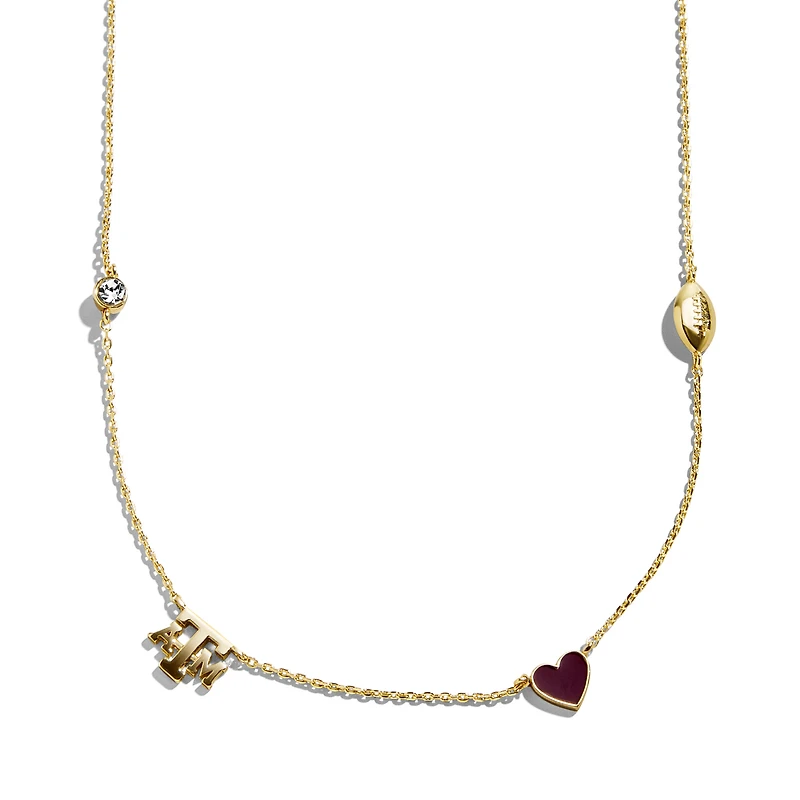 BaubleBar Texas A&M Aggies Delicate Spaced Charm Necklace