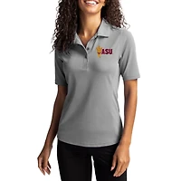 Women's Cutter & Buck Gray Arizona State Sun Devils Virtue Eco Pique Recycled Polo