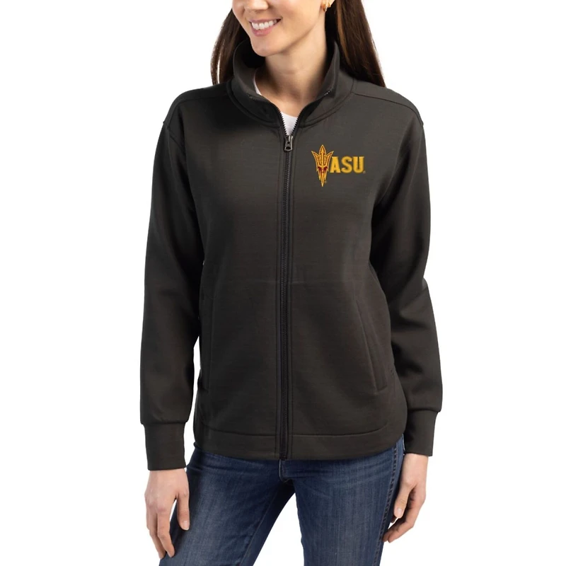 Women's Cutter & Buck Arizona State Sun Devils Roam Eco Recycled Full-Zip Jacket