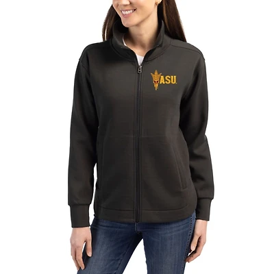 Women's Cutter & Buck Arizona State Sun Devils Roam Eco Recycled Full-Zip Jacket