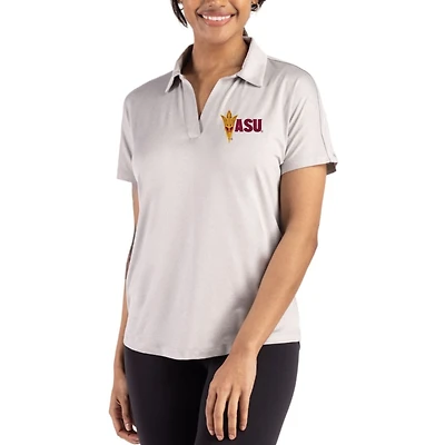 Women's Cutter & Buck Gray Arizona State Sun Devils Coastline Epic Comfort Recycled Dolman Polo