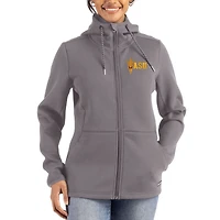 Women's Cutter & Buck Gray Arizona State Sun Devils Roam Eco Recycled Full-Zip Jacket